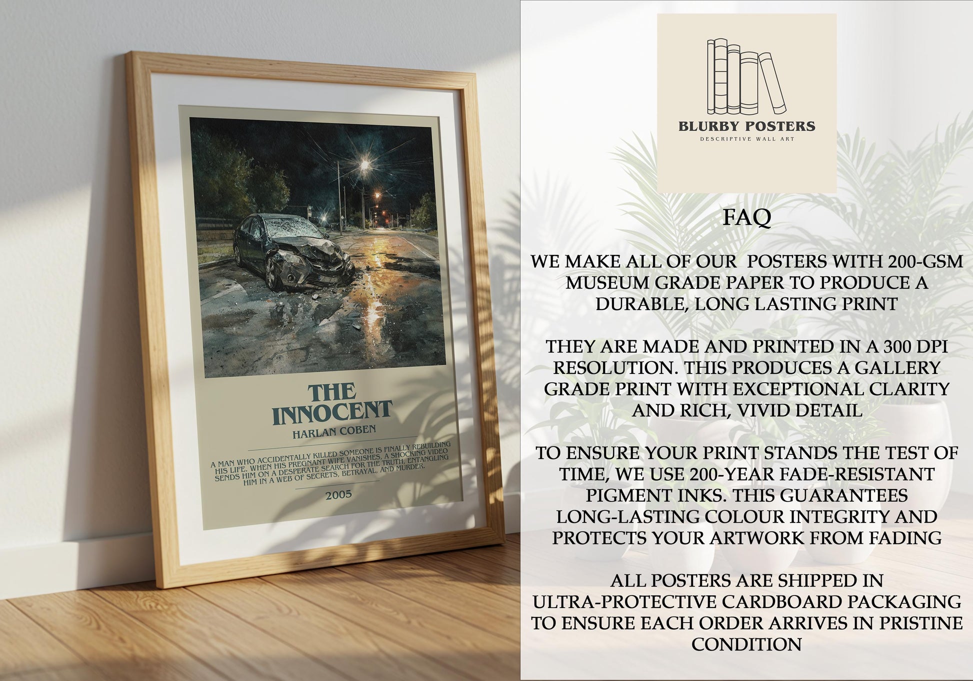 The Innocent by Harlan Coben | Descriptive Book Poster | Modern