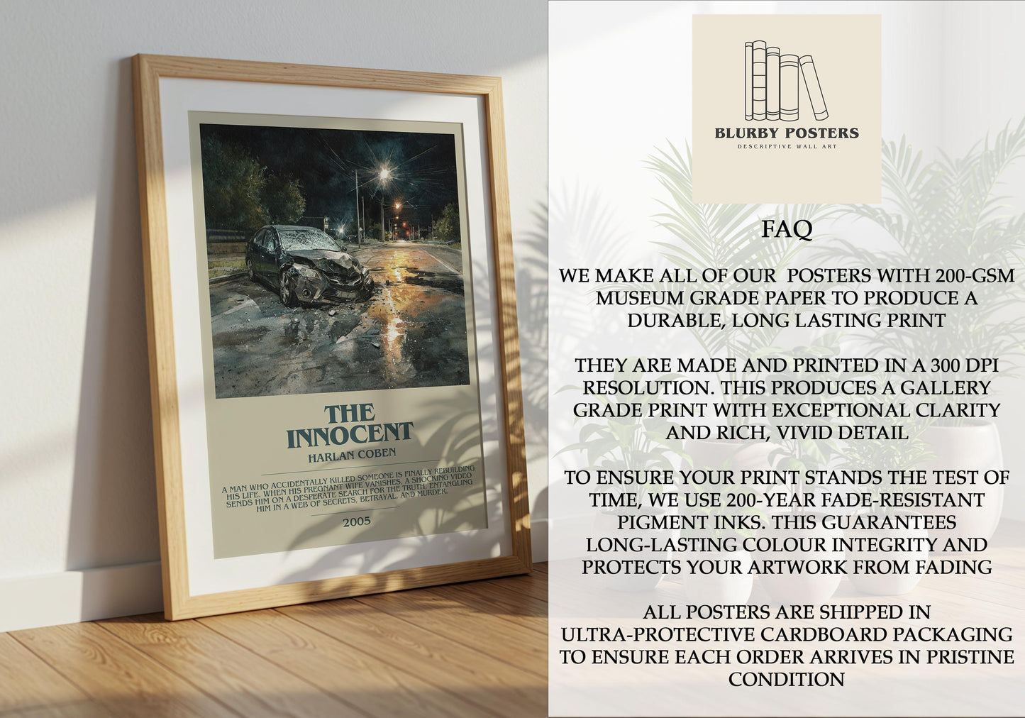 The Innocent by Harlan Coben | Descriptive Book Poster | Modern