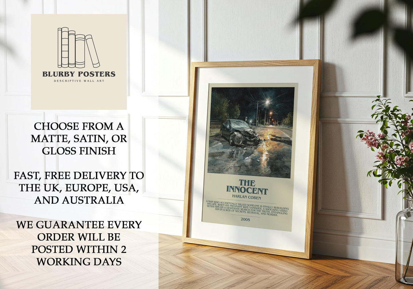 The Innocent by Harlan Coben | Descriptive Book Poster | Modern