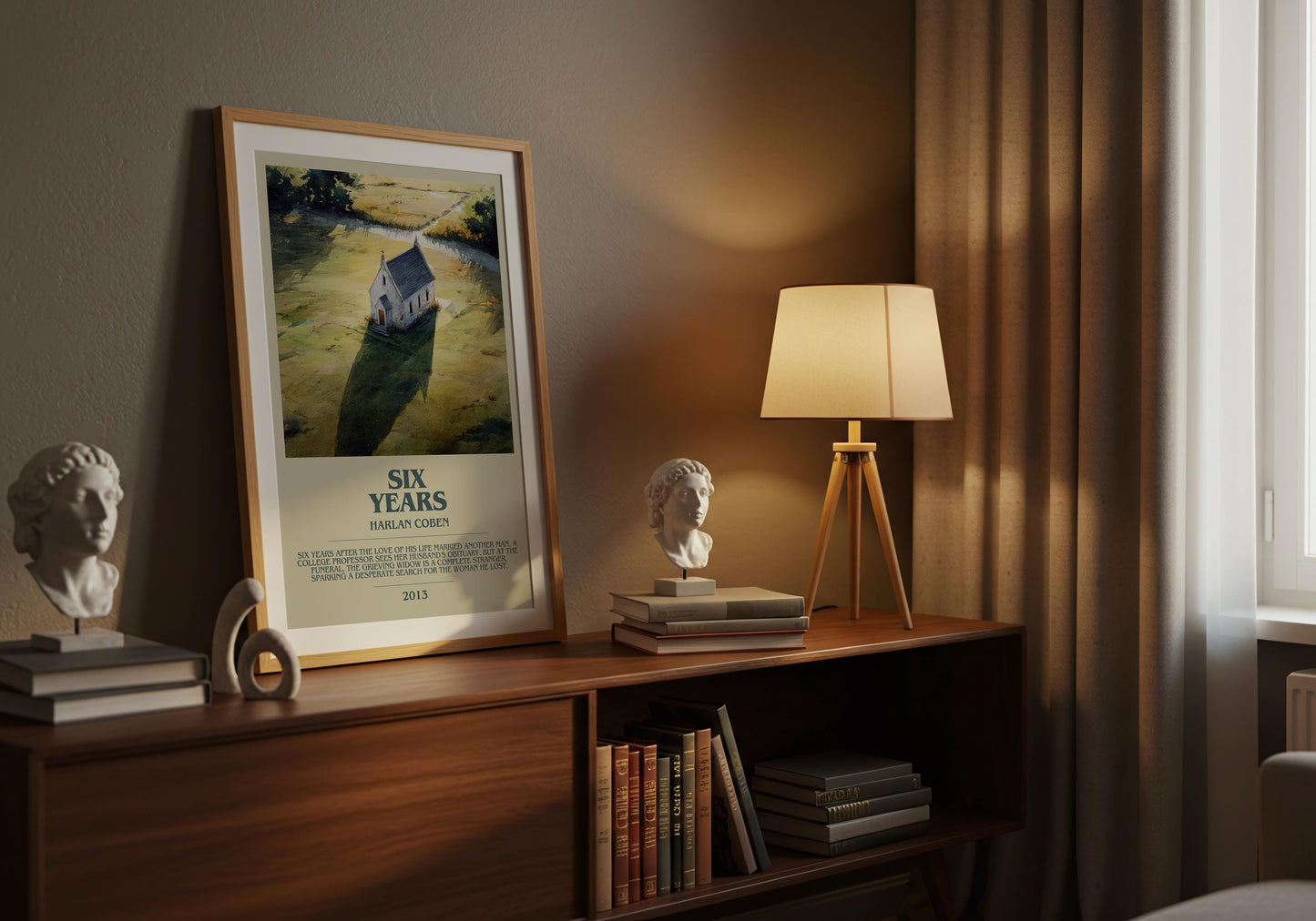 Six Years by Harlan Coben | Descriptive Book Poster | Modern