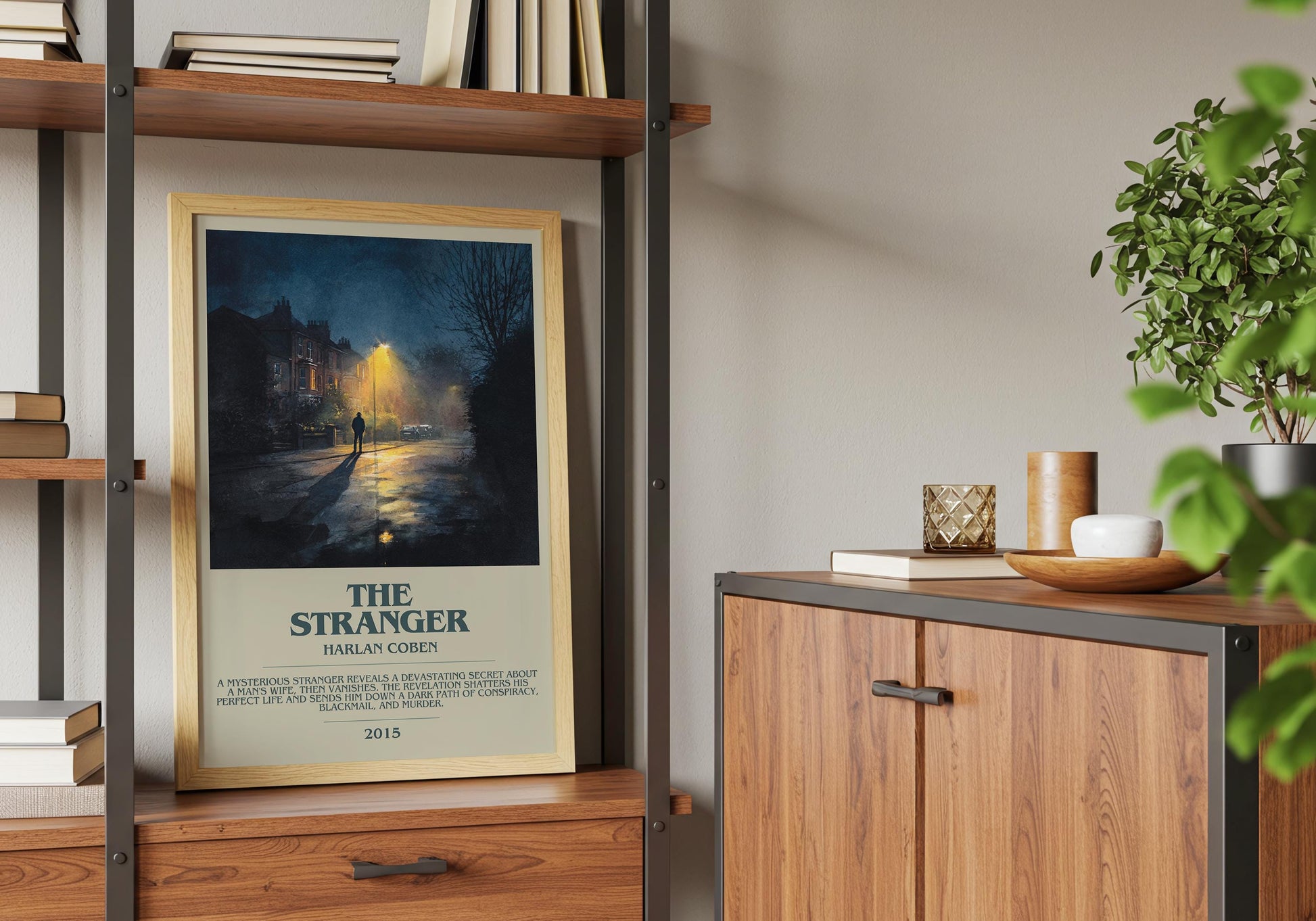 The Stranger by Harlan Coben | Descriptive Book Poster | Modern