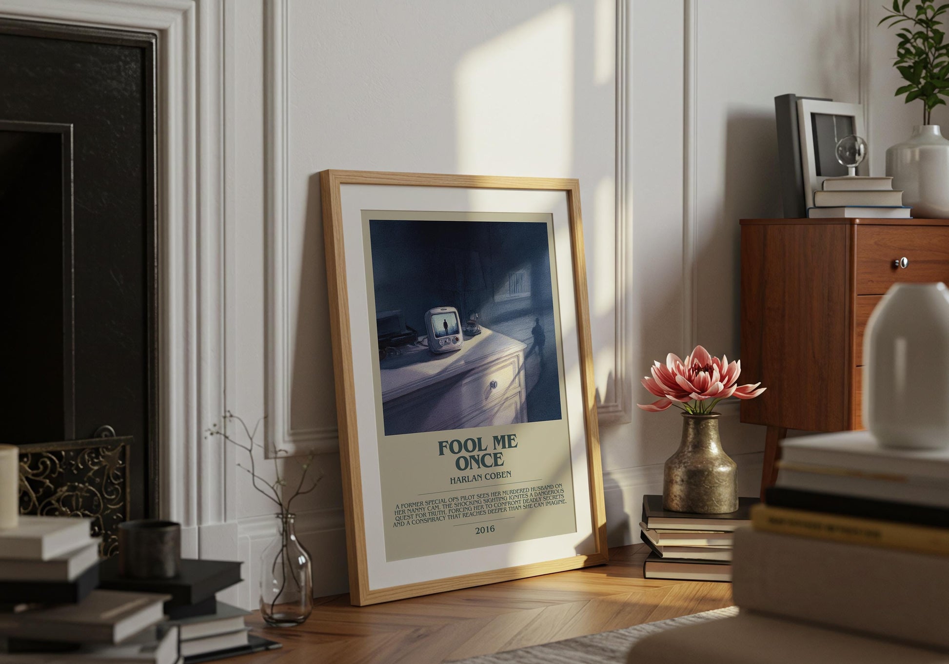 Fool Me Once by Harlan Coben | Descriptive Book Poster | Modern