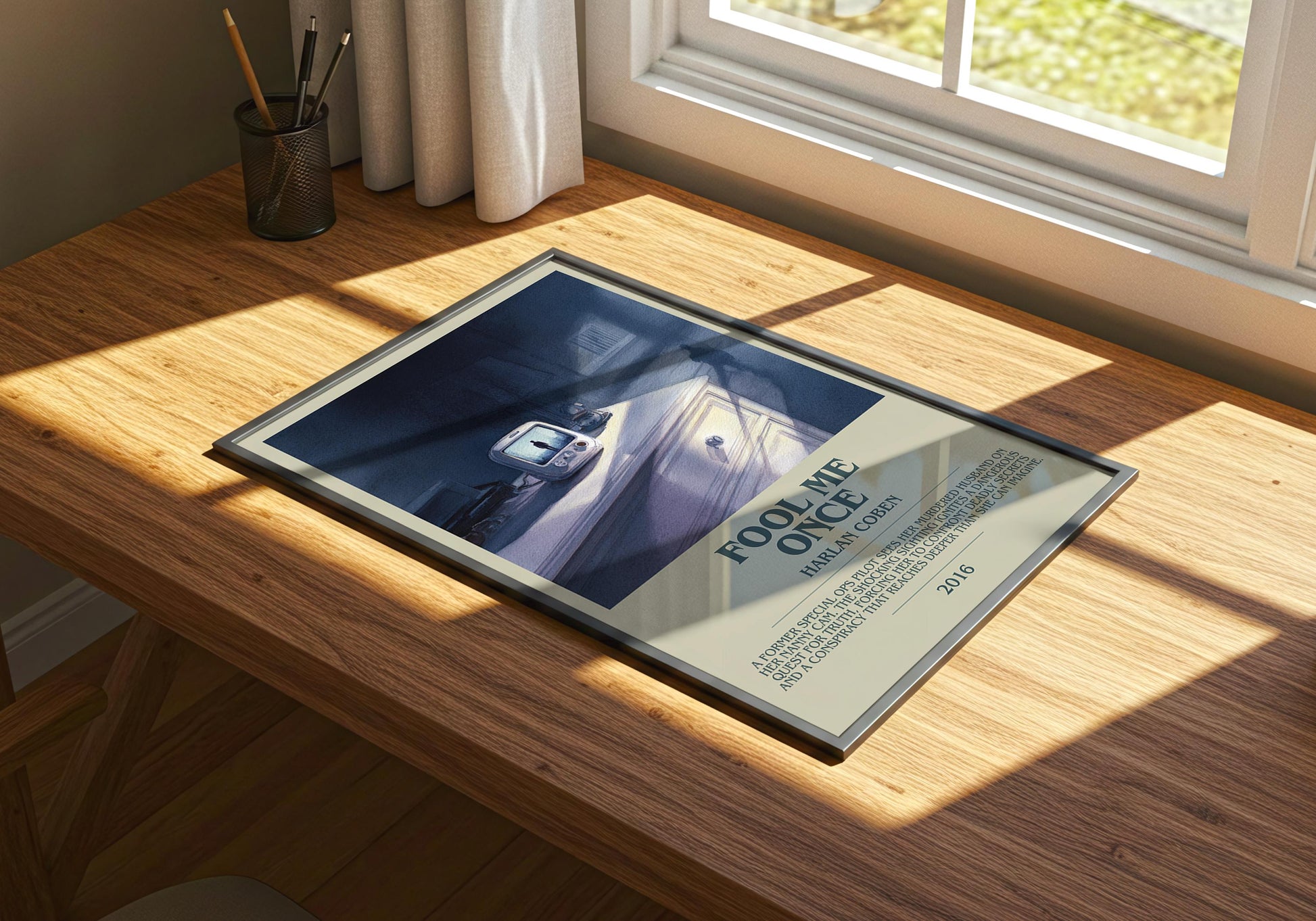 Fool Me Once by Harlan Coben | Descriptive Book Poster | Modern