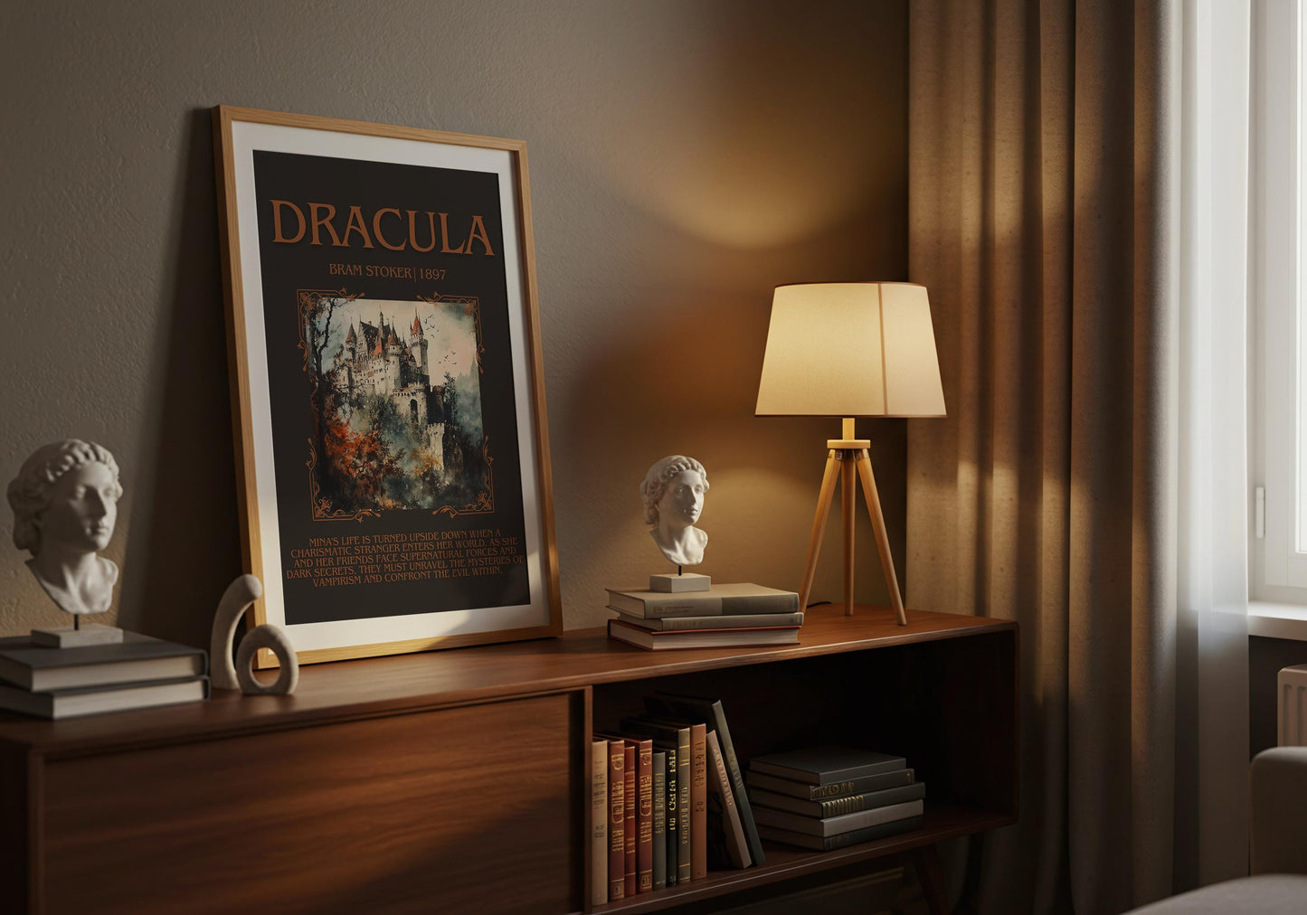 Dracula by Bram Stoker | Descriptive Book Poster | Blurby