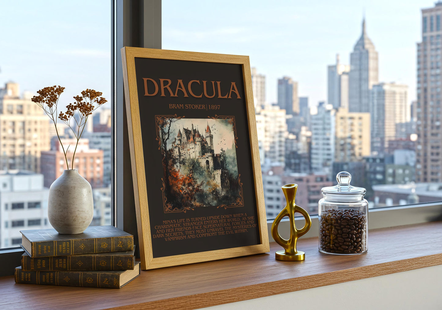 Dracula by Bram Stoker | Descriptive Book Poster | Blurby