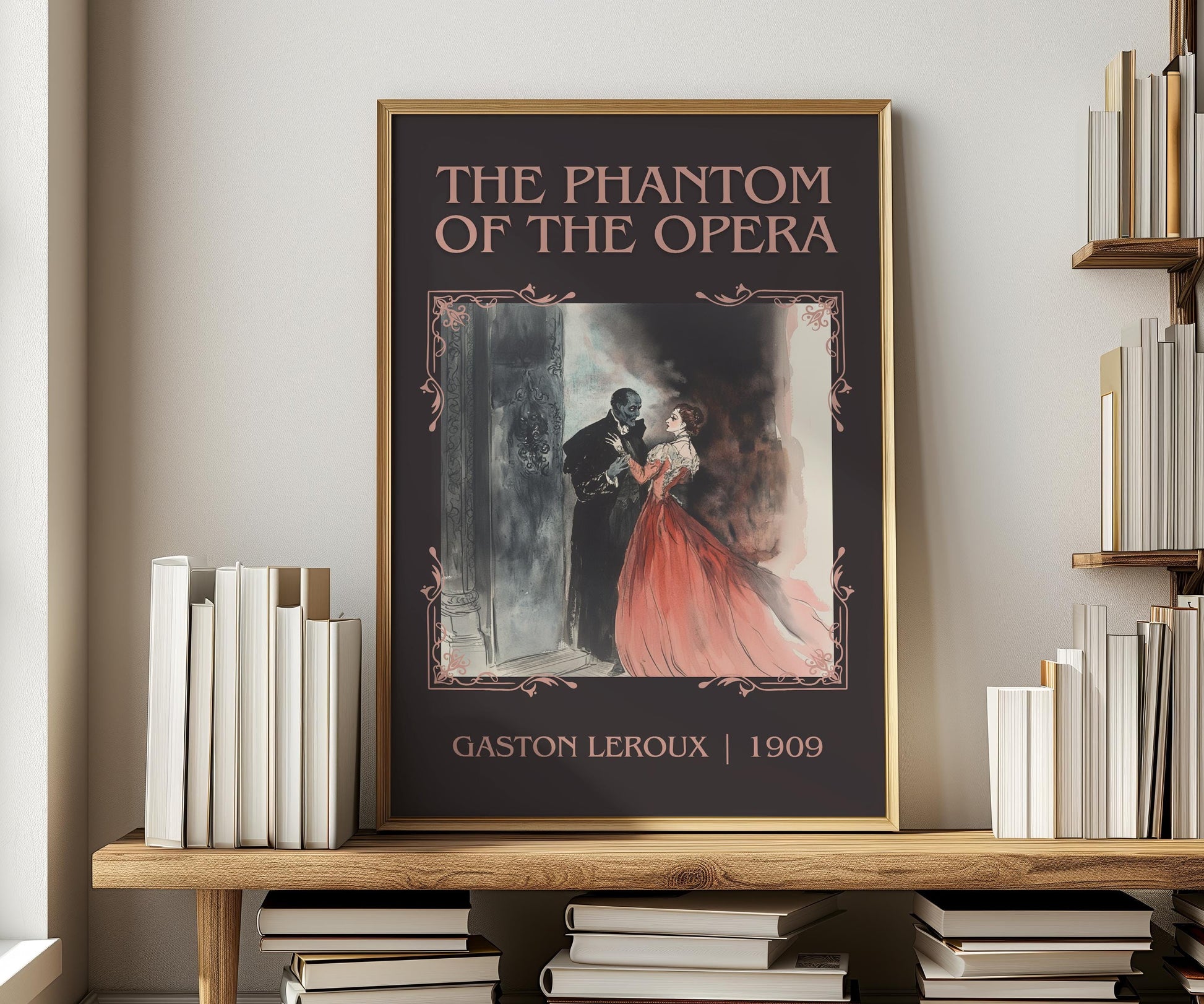 The Phantom Of The Opera by Gaston Leroux | Descriptive Book Poster | Minimalist