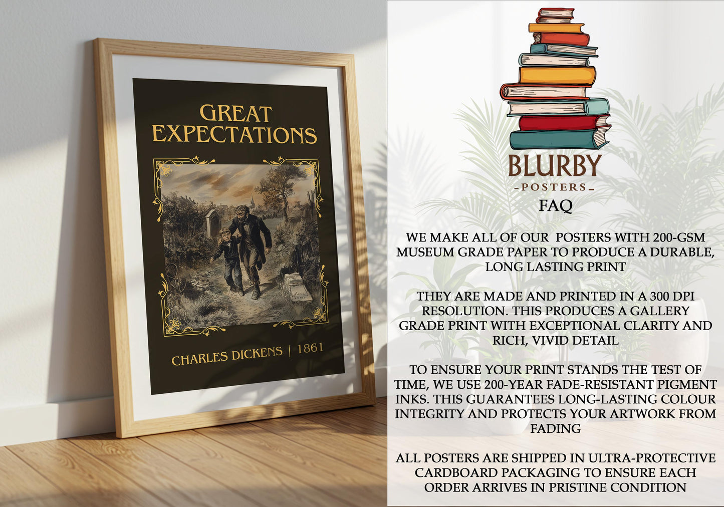 Great Expectations by Charles Dickens | Descriptive Book Poster | Minimalist
