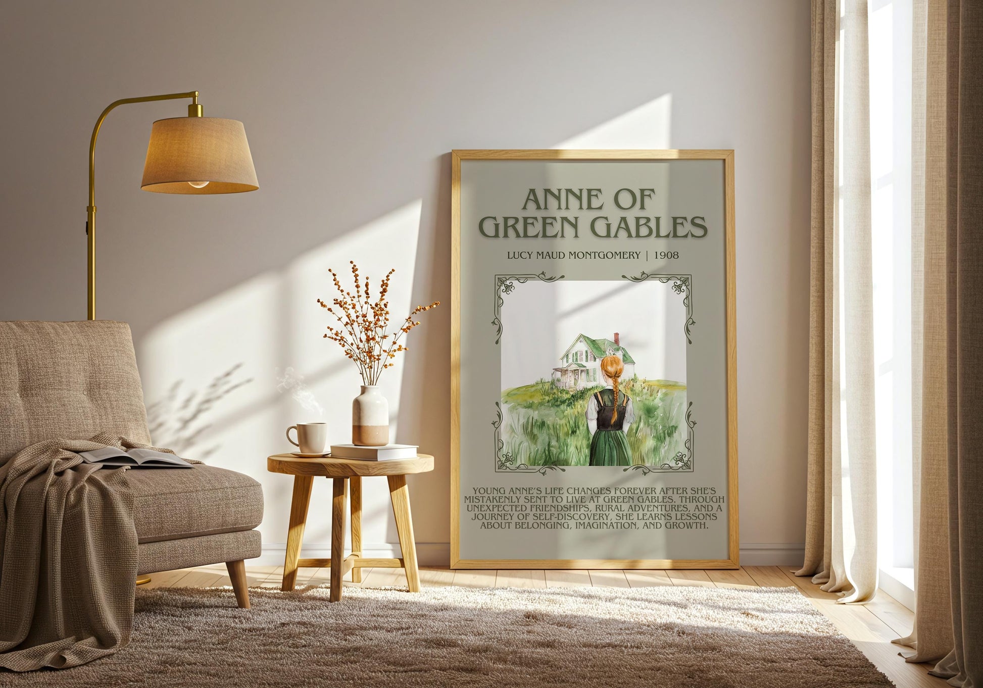 Anne Of Green Gables by Lucy Maud Montgomery | Descriptive Book Poster | Blurby