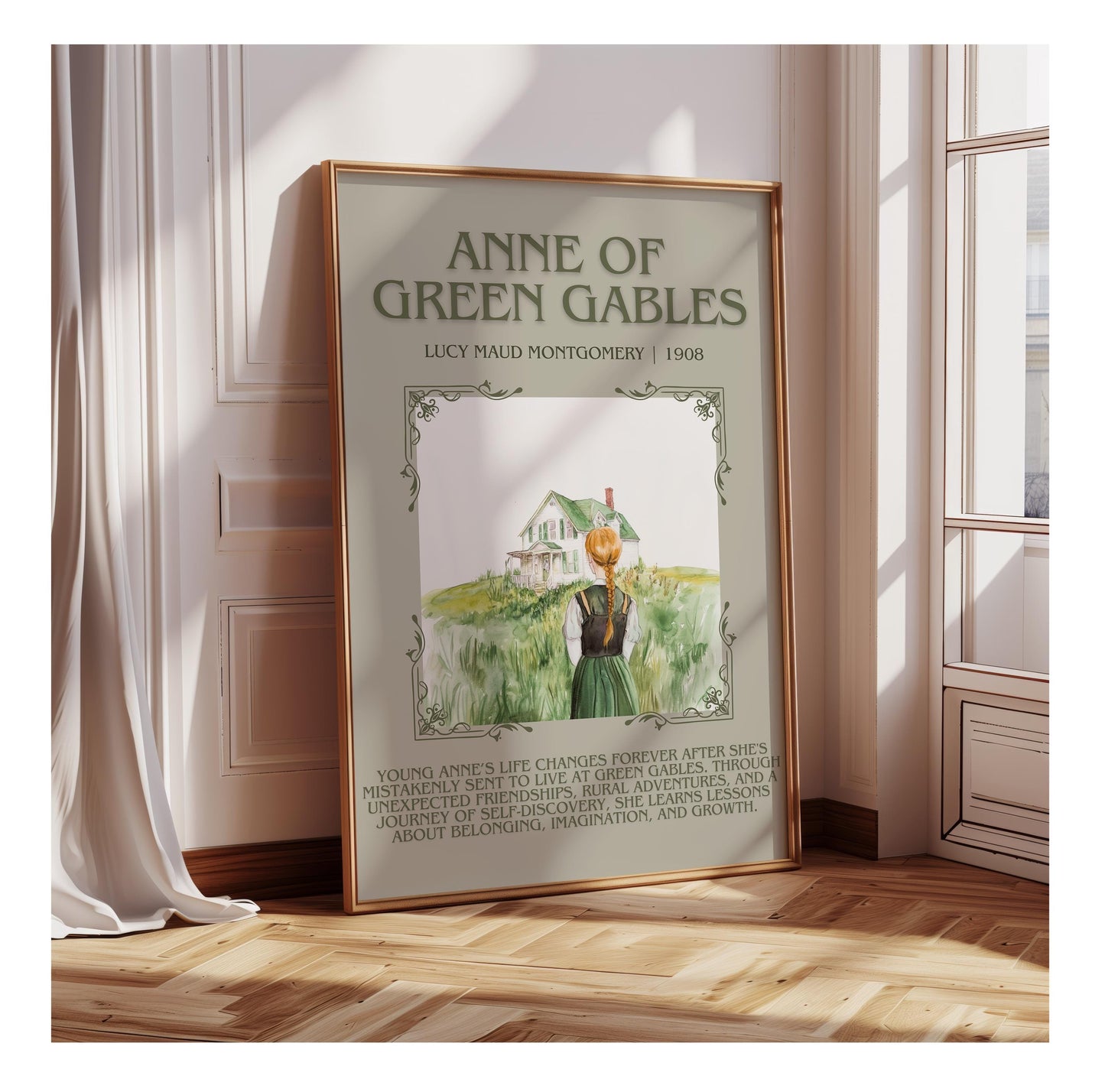 Anne Of Green Gables by Lucy Maud Montgomery | Descriptive Book Poster | Blurby