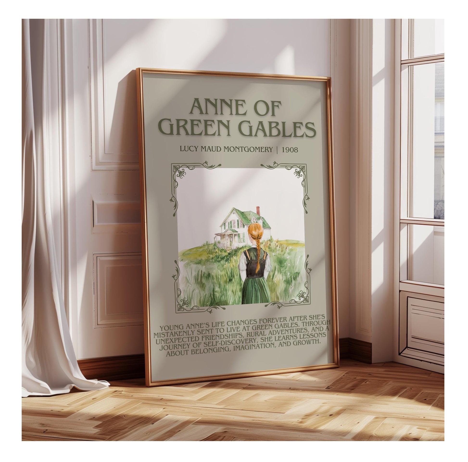 Anne Of Green Gables by Lucy Maud Montgomery | Descriptive Book Poster | Blurby