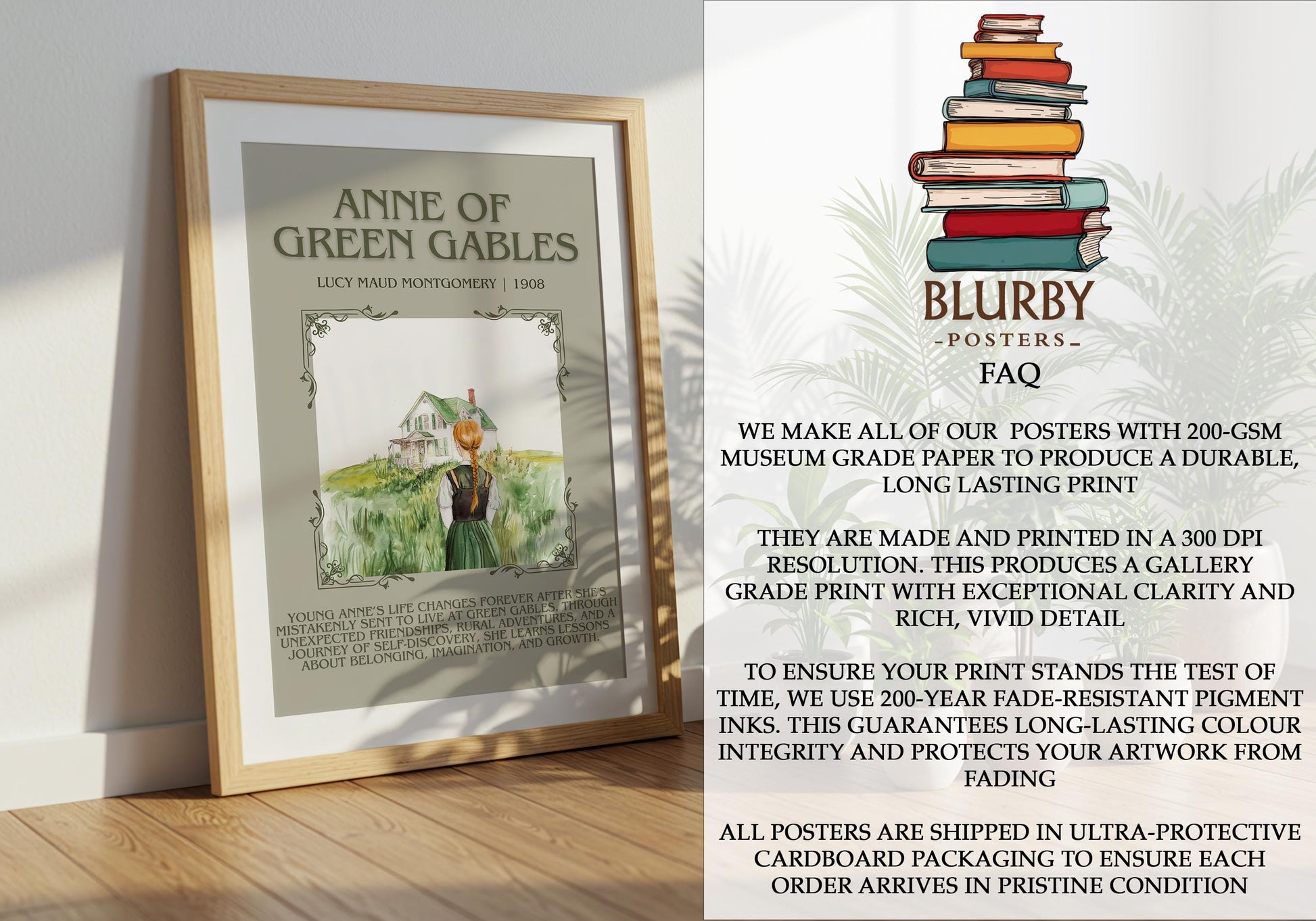 Anne Of Green Gables by Lucy Maud Montgomery | Descriptive Book Poster | Blurby