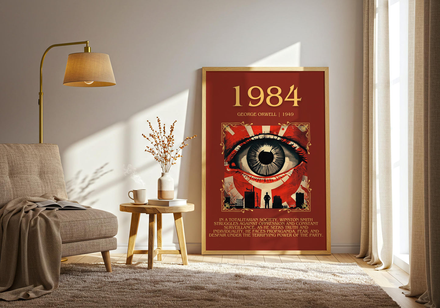 1984 by George Orwell | Descriptive Book Poster | Blurby