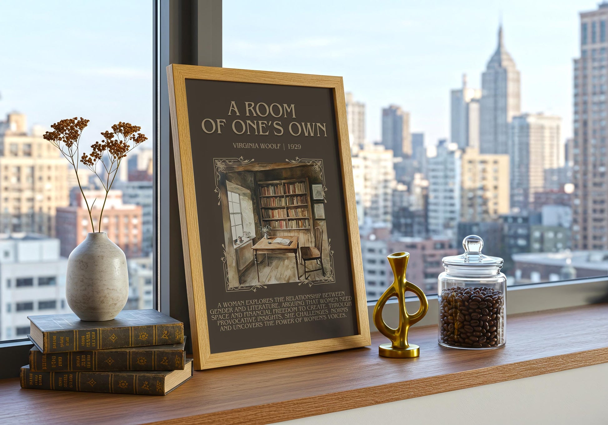 A Room Of One's Own by Virginia Woolf | Descriptive Book Poster | Blurby