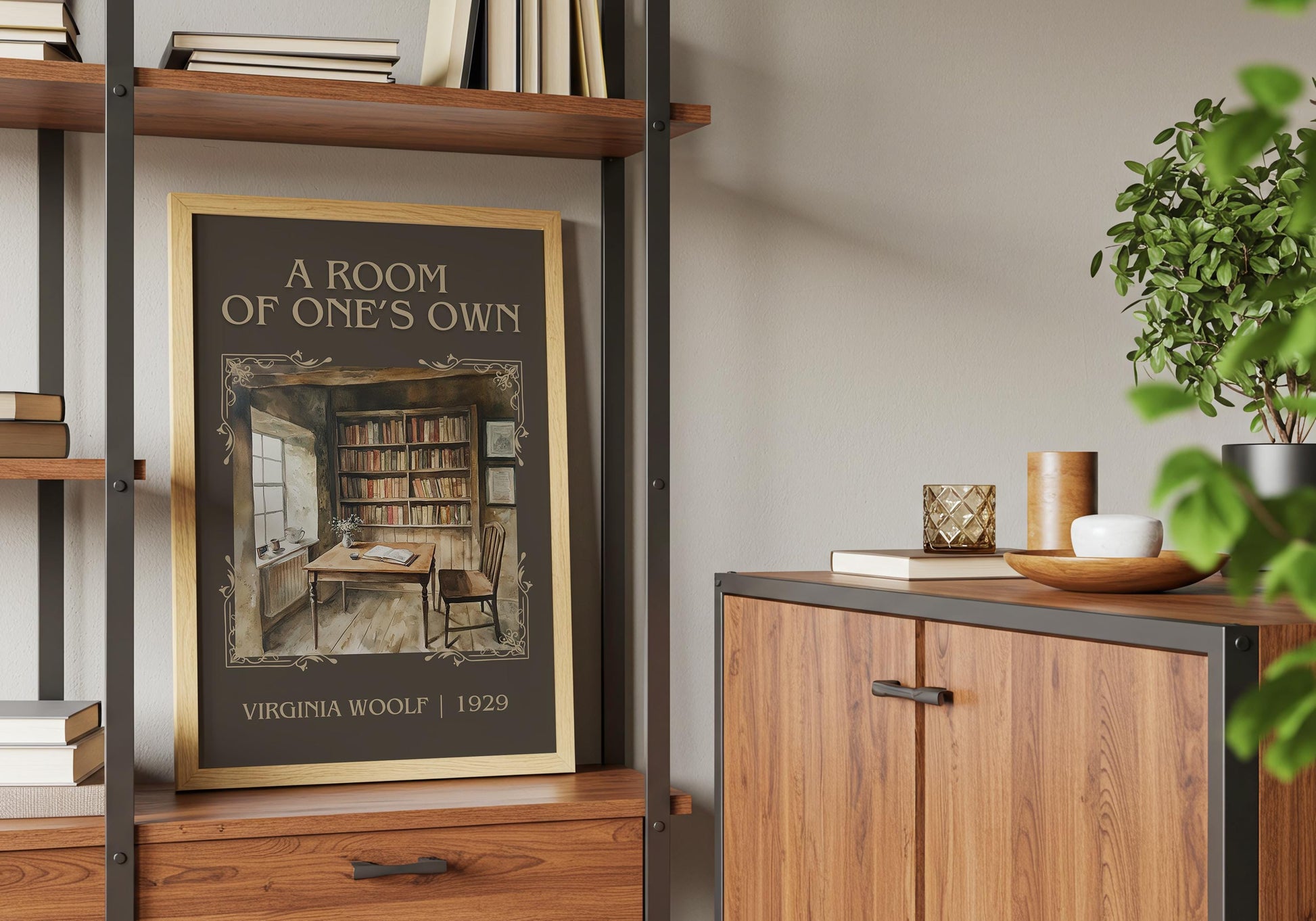 A Room Of One's Own by Virginia Woolf | Descriptive Book Poster | Minimalist