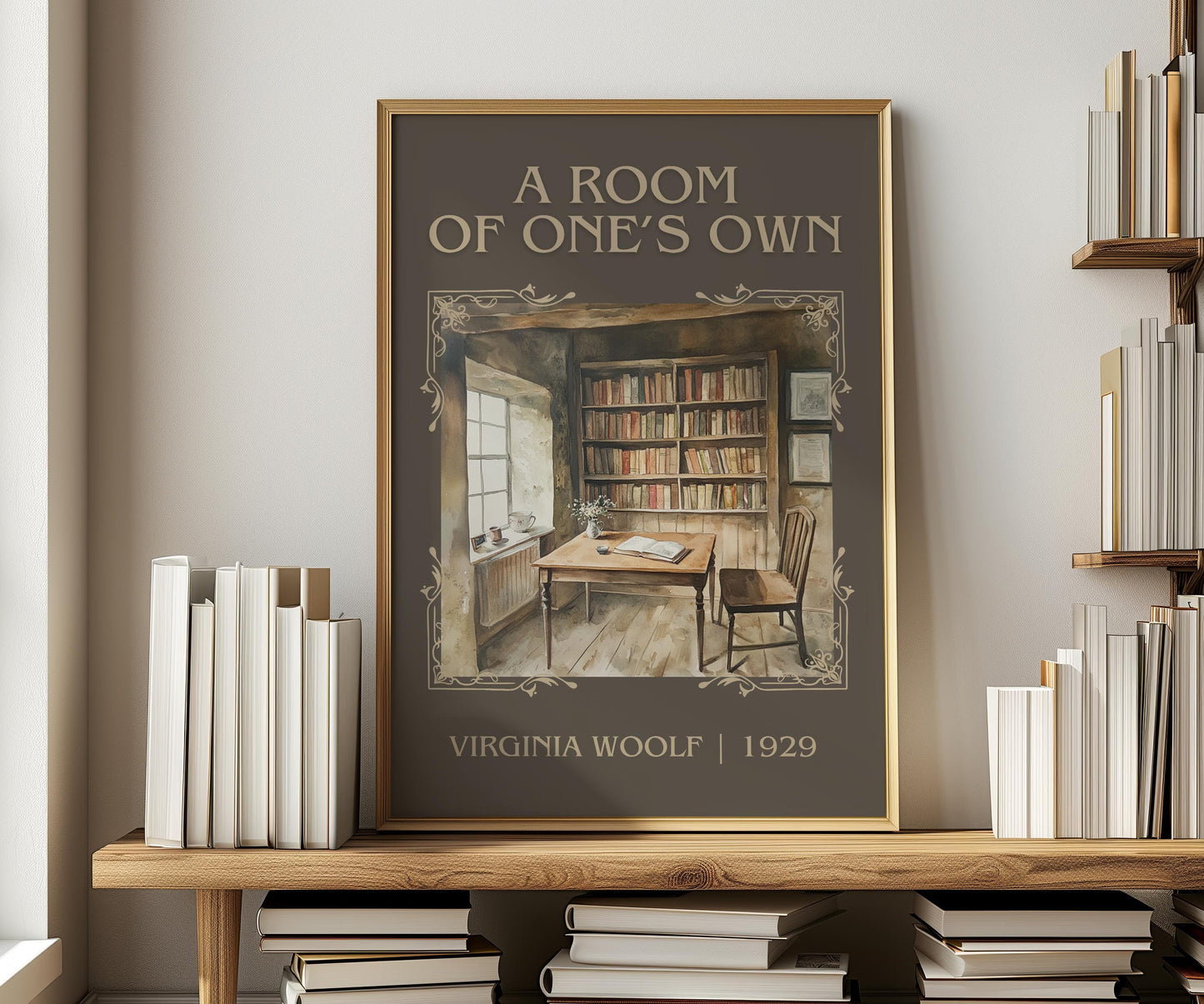 A Room Of One's Own by Virginia Woolf | Descriptive Book Poster | Minimalist