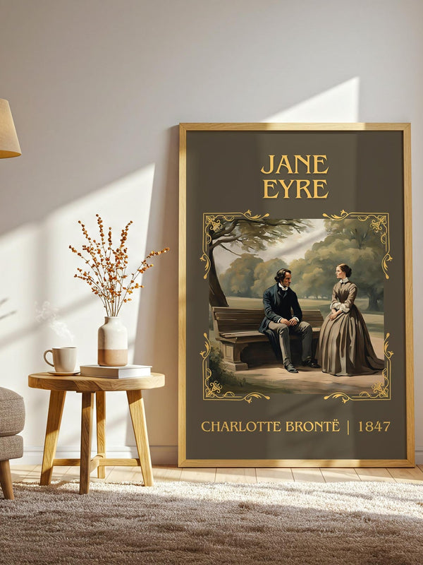 Jane Eyre classic book art print paper finish options – matte satin gloss