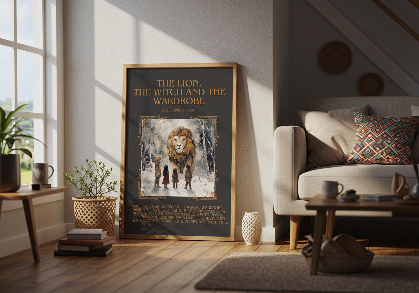 The Lion, The Witch and The Wardrobe by C.S.Lewis | Descriptive Book Poster | Blurby