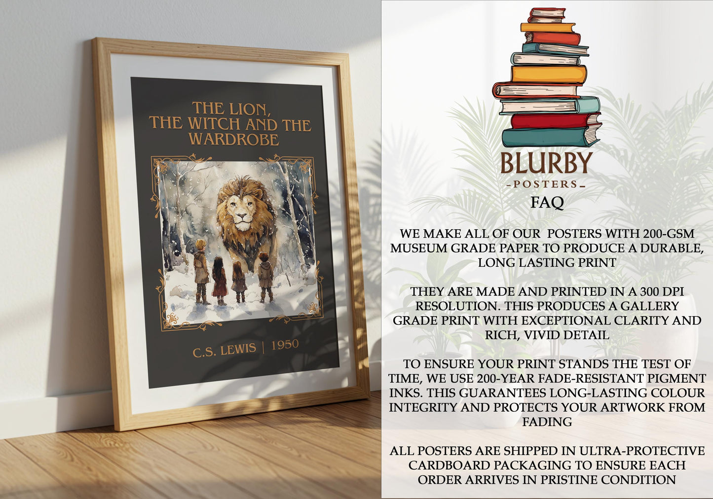 The Lion, The Witch and The Wardrobe by C.S.LEWIS | Descriptive Book Poster | Minimalist