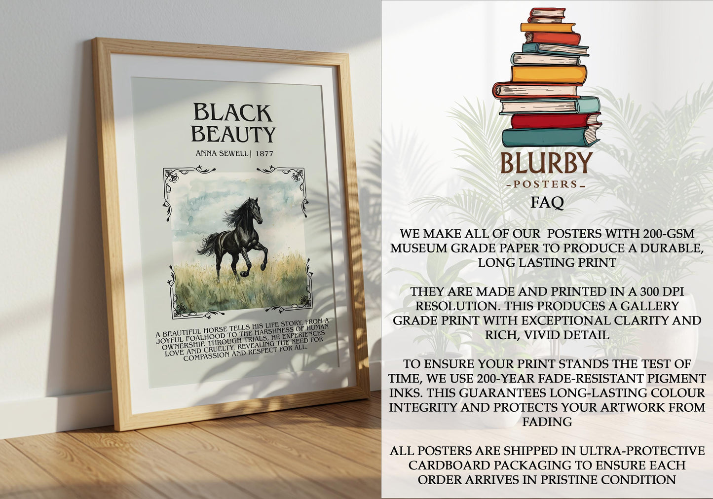 Black Beauty by Anna Sewell | Descriptive Book Poster | Blurby