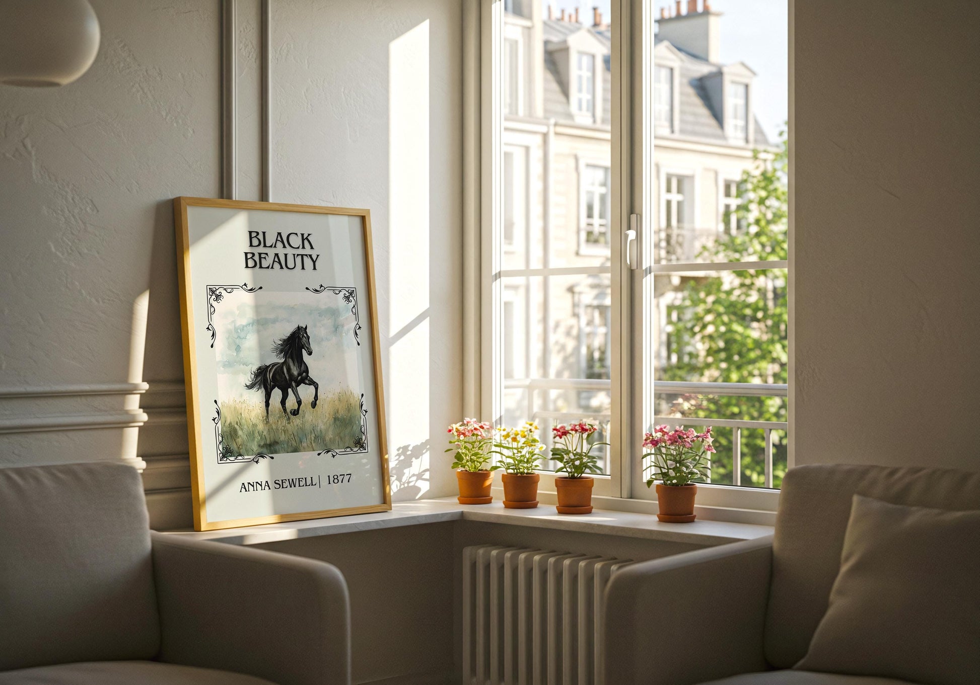 Black Beauty by Anna Sewell | Descriptive Book Poster | Minimalist