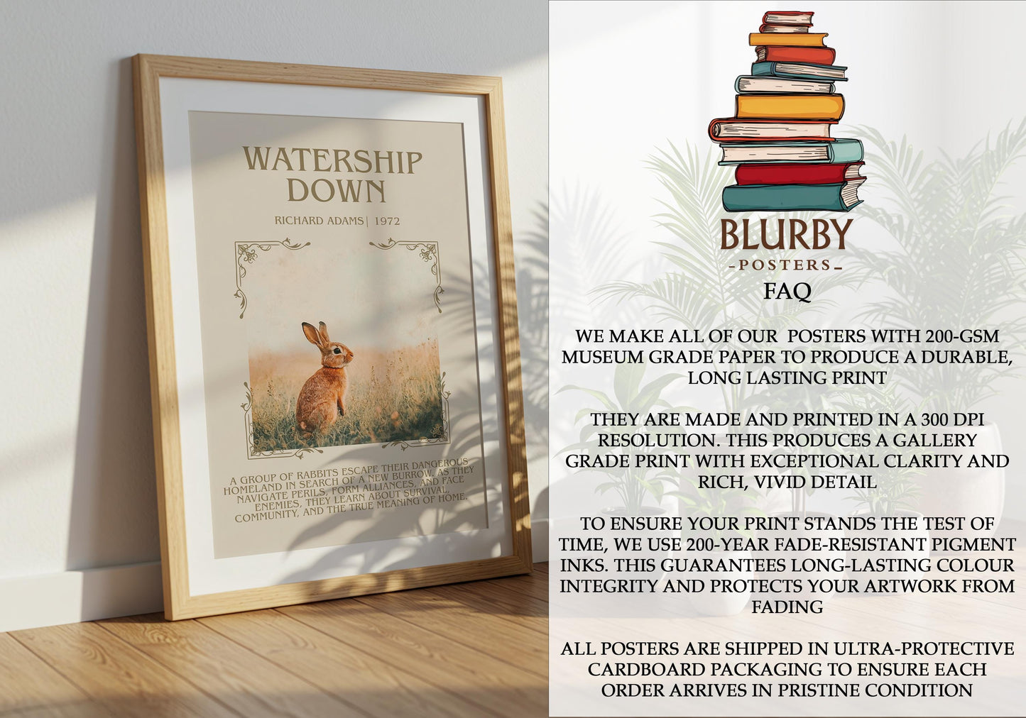 Watership Down by Richard Adams | Descriptive Book Poster | Blurby