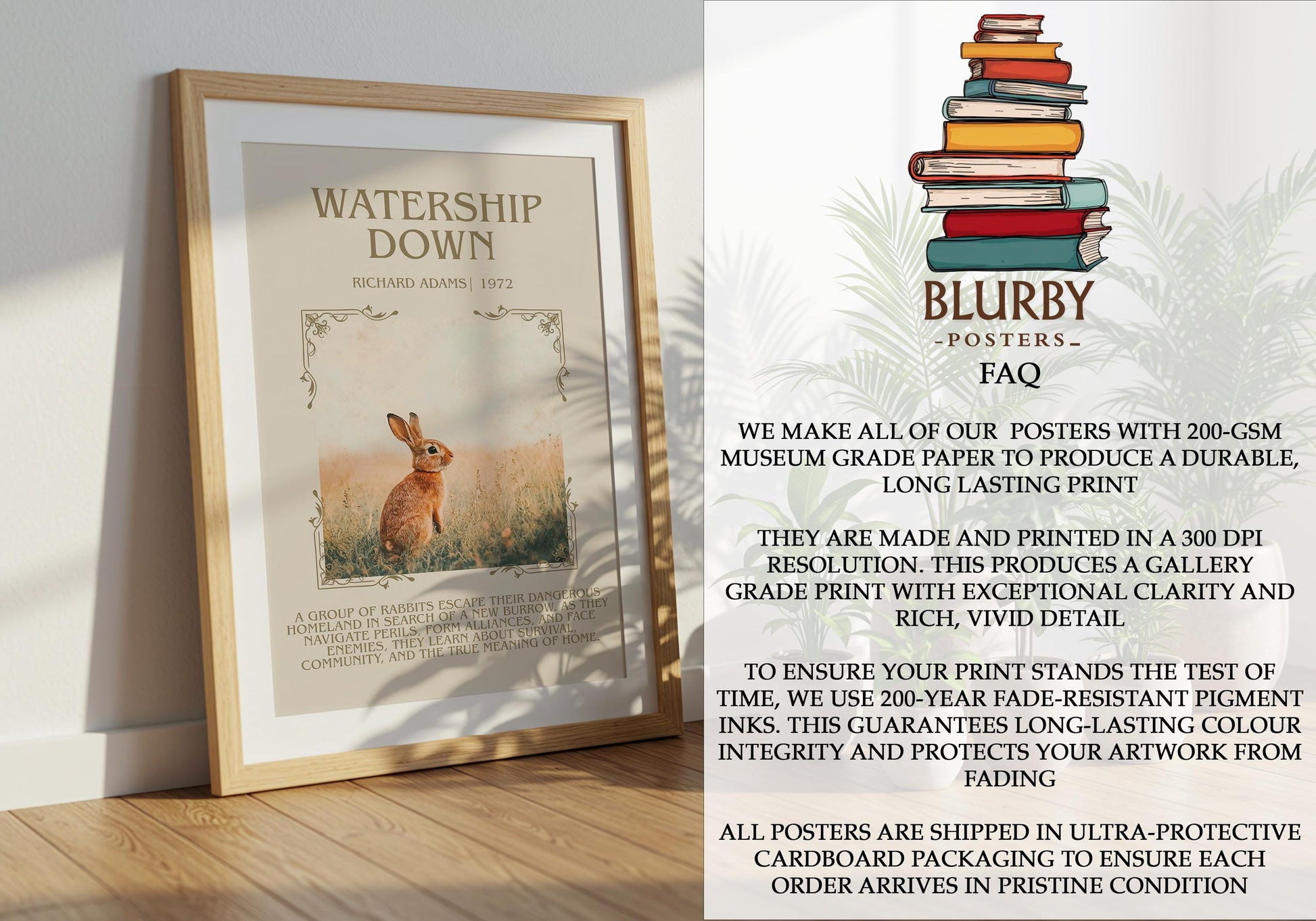 Watership Down by Richard Adams | Descriptive Book Poster | Blurby
