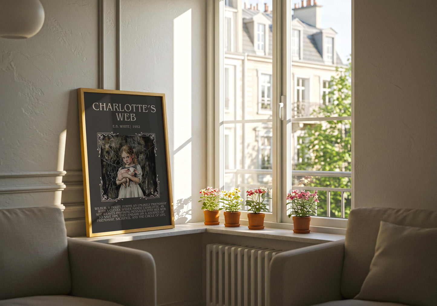 Charlotte's Web by E.B. White | Descriptive Book Poster | Blurby