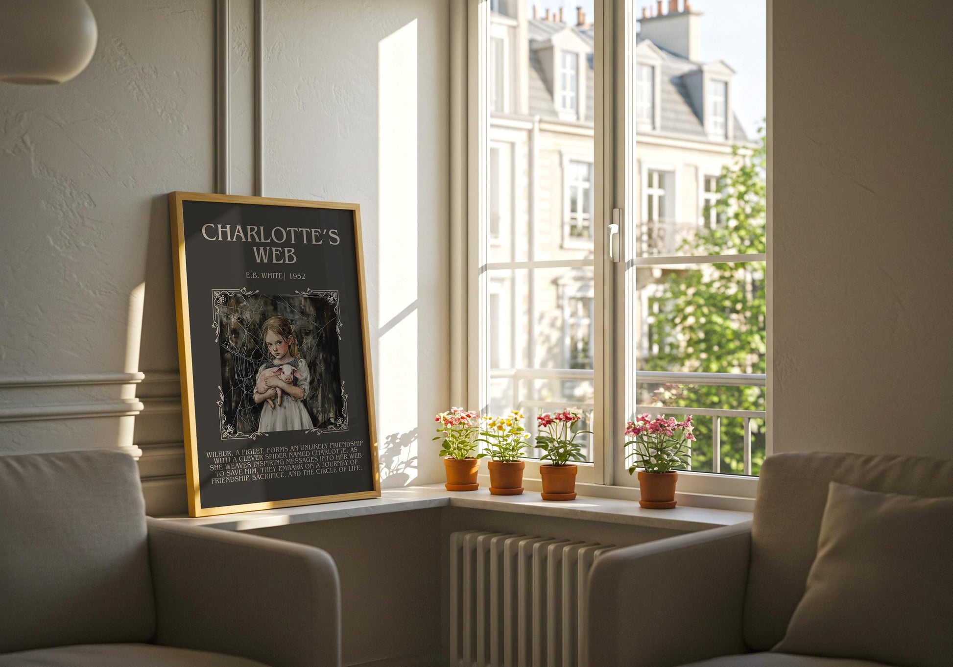 Charlotte's Web by E.B. White | Descriptive Book Poster | Blurby