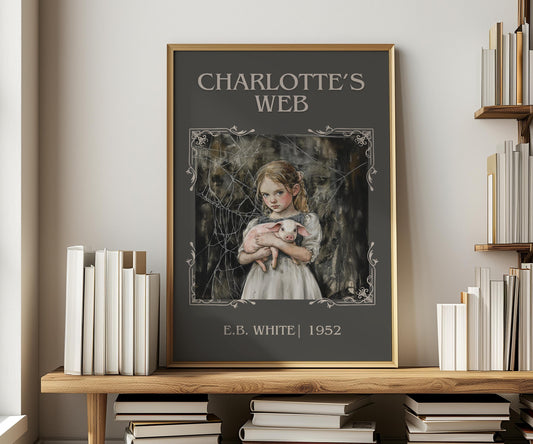 Charlotte's Web by E. B. White | Descriptive Book Poster | Minimalist