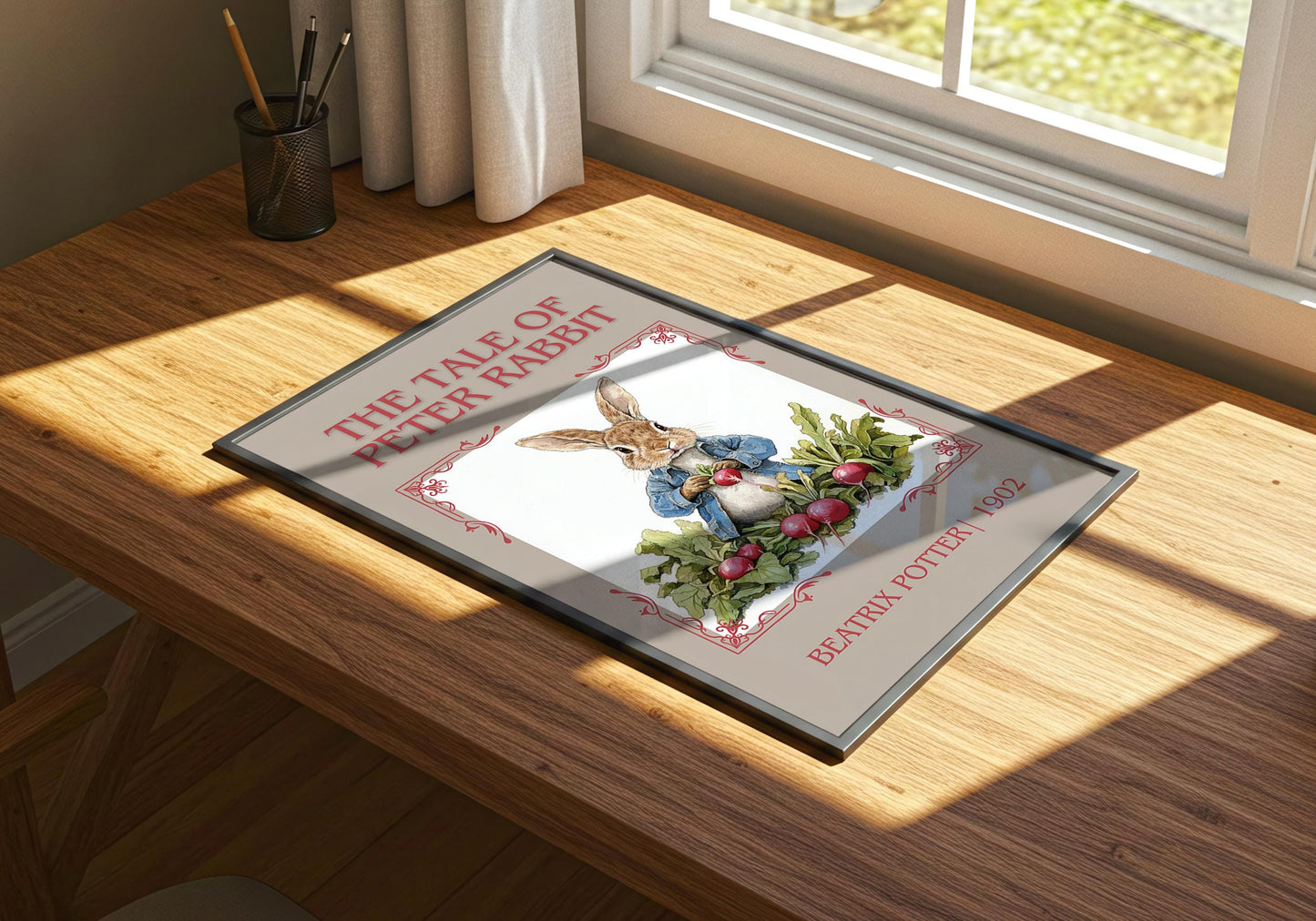 The Tale Of Peter Rabbit by Beatrix Potter | Descriptive Book Poster | Minimalist