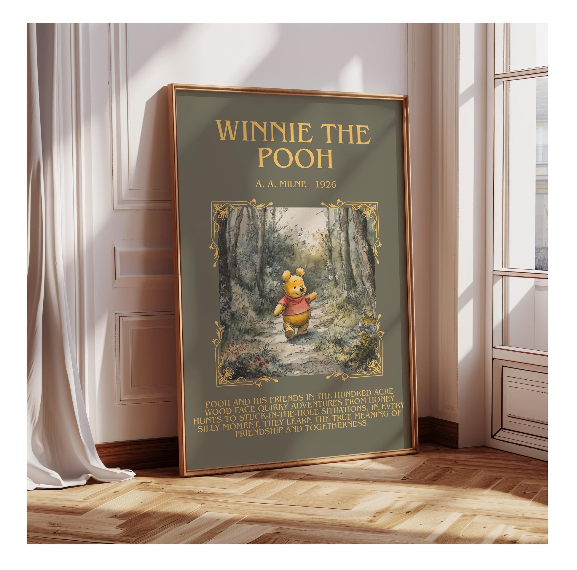Winnie The Pooh by A.A. Milne | Descriptive Book Poster | Blurby