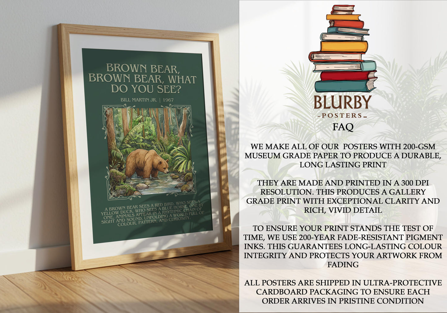 Brown Bear, Brown Bear, What Do You See? By Bill Martin Jr | Descriptive Book Poster | Blurby