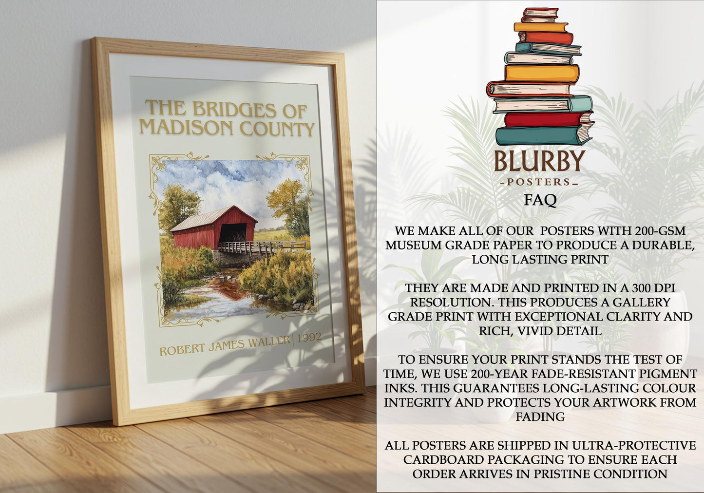 The Bridges of Madison County by Robert James Waller | Descriptive Book Poster | Minimalist