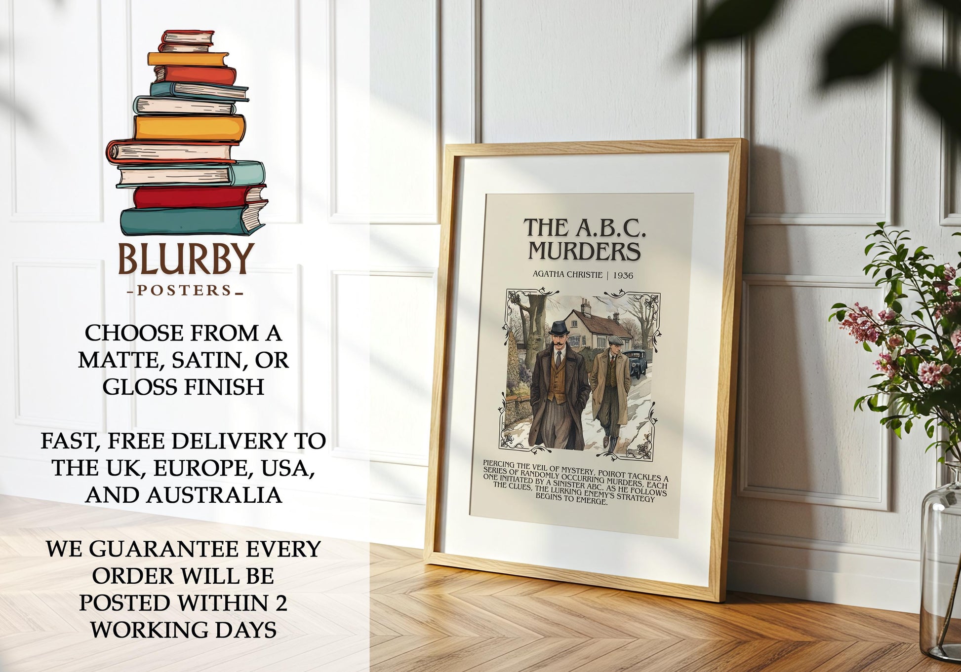 The ABC Murders by Agatha Christie | Descriptive Book Poster | Blurby