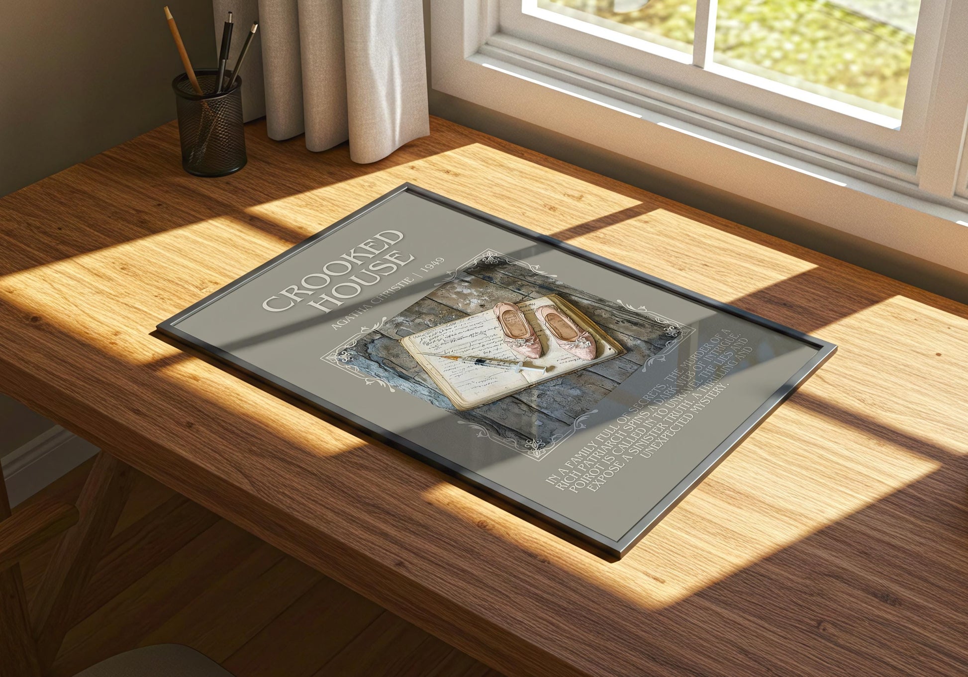 Crooked House by Agatha Christie | Descriptive Book Poster | Blurby