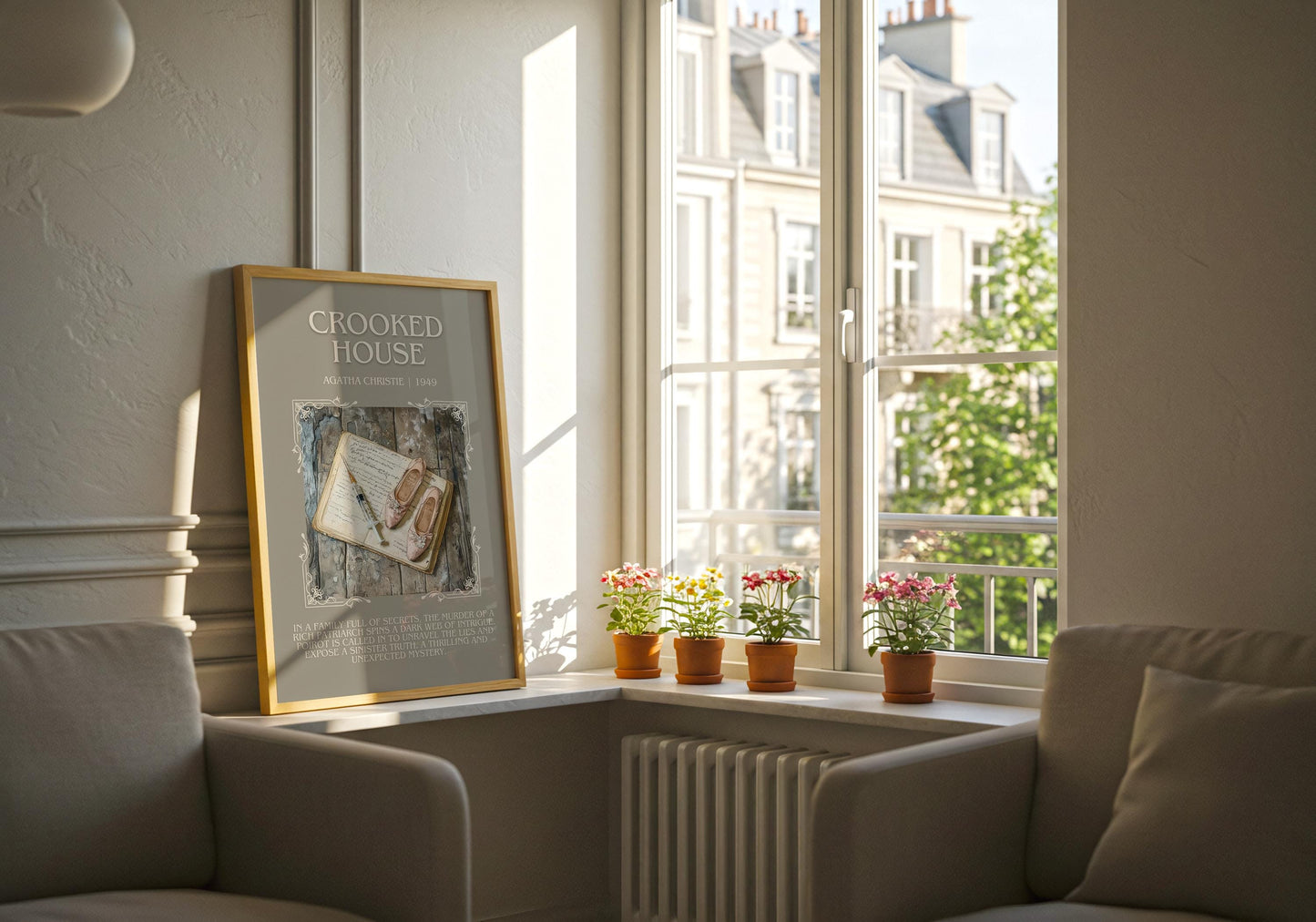 Crooked House by Agatha Christie | Descriptive Book Poster | Blurby