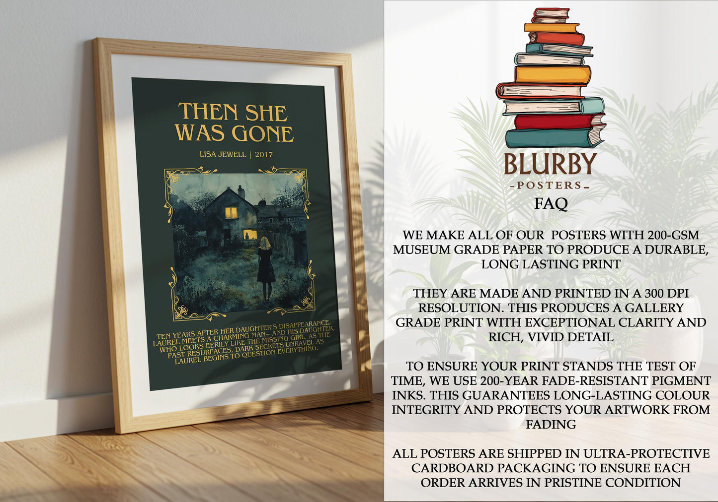 Then She Was Gone by Lisa Jewell | Descriptive Book Poster | Blurby