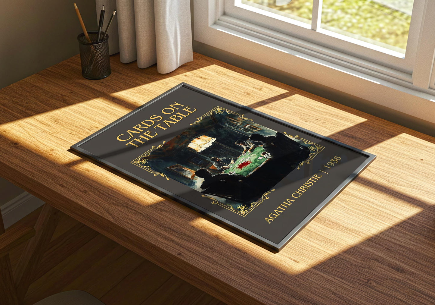 Cards On The Table by Agatha Christie | Descriptive Book Poster | Minimalist