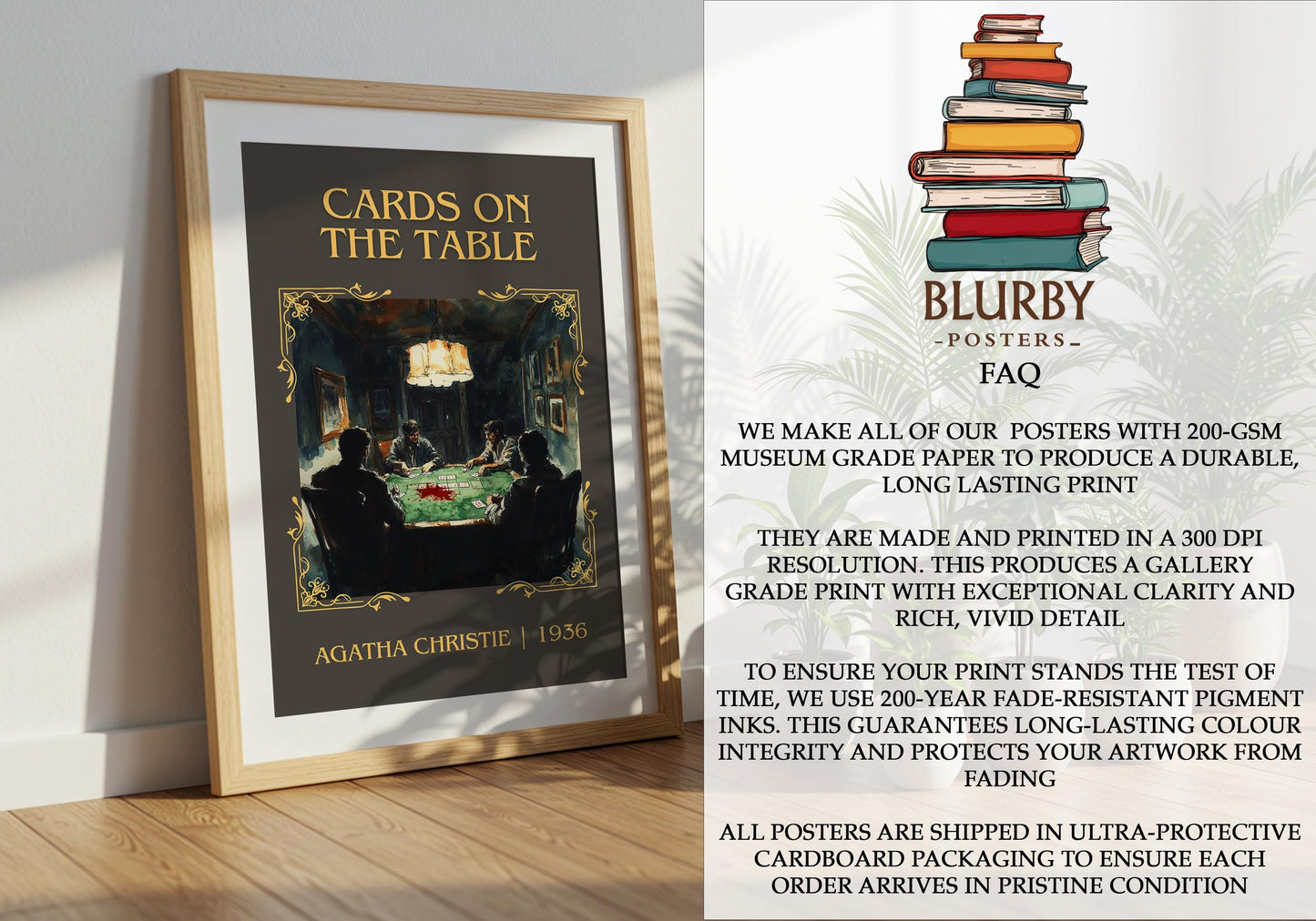 Cards On The Table by Agatha Christie | Descriptive Book Poster | Minimalist