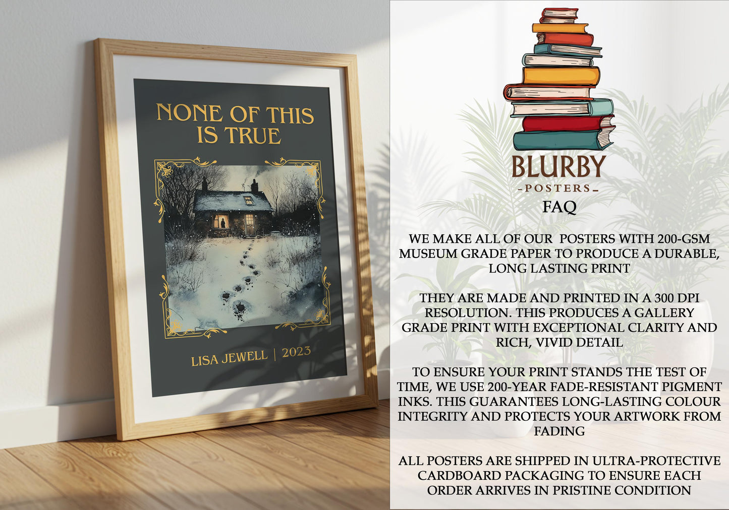 None Of This Is True by Lisa Jewell | Descriptive Book Poster | Minimalist