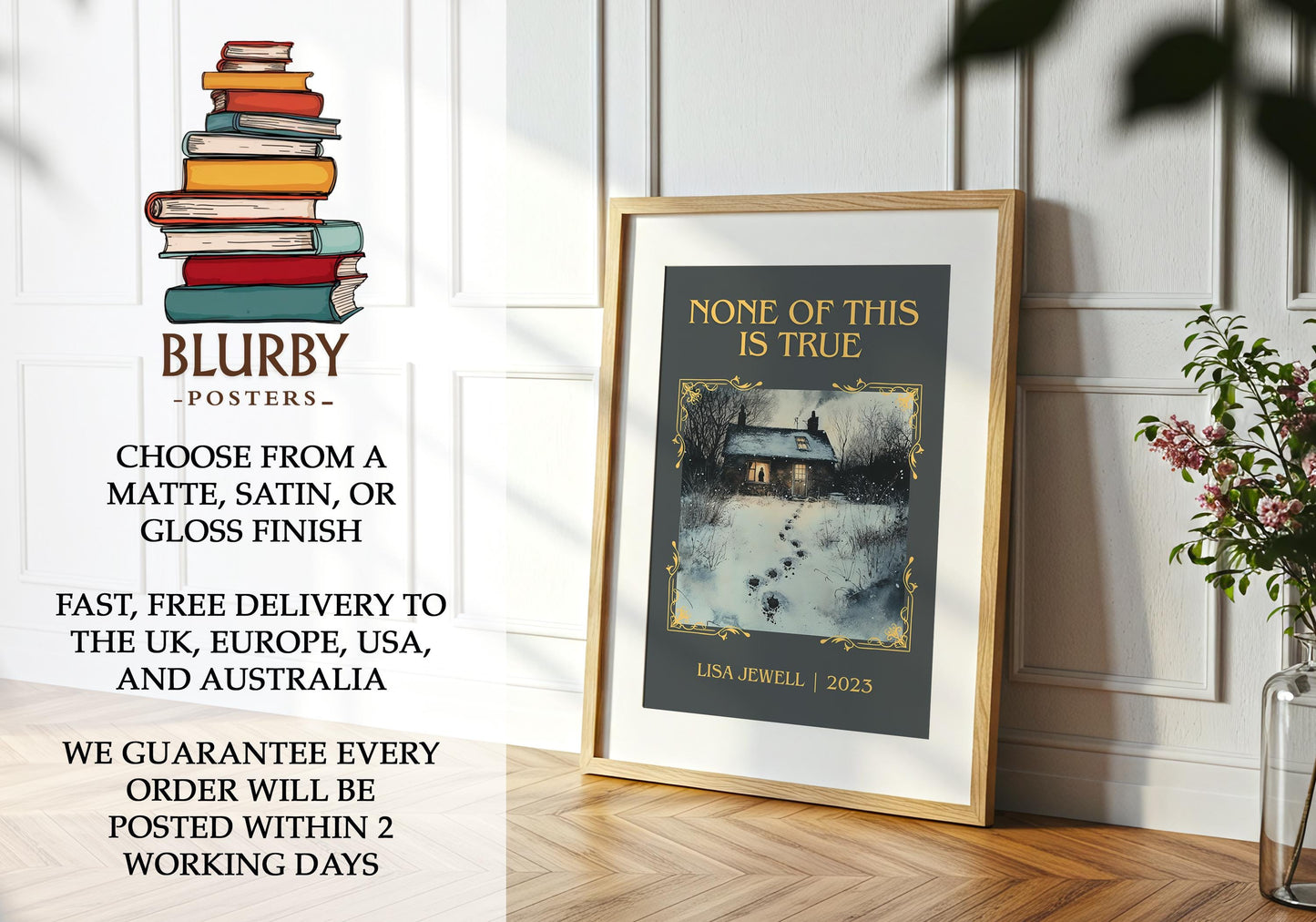None of this is True book poster packaging – museum-quality print rolled in protective tube