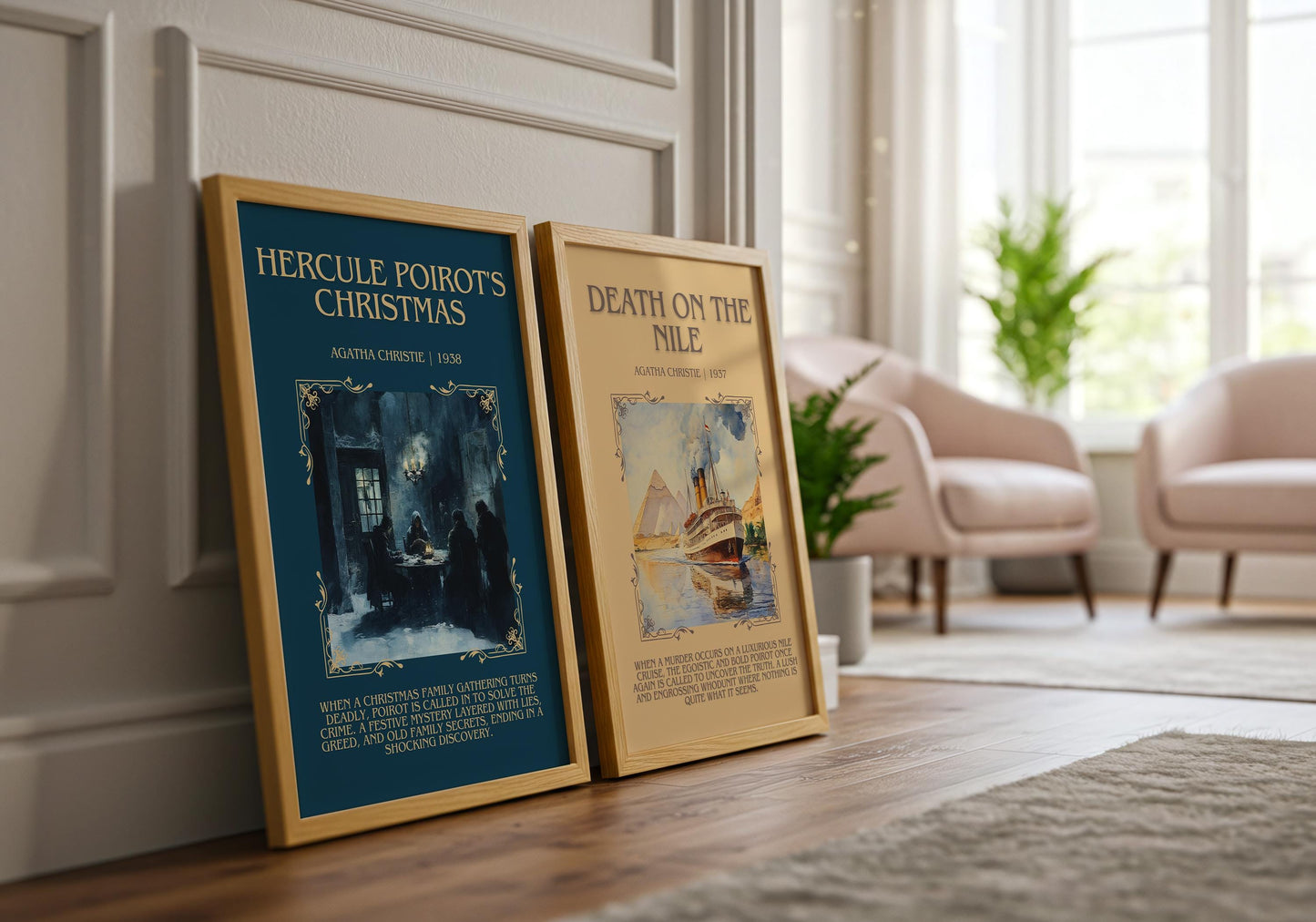 Hercule Poirot's Christmas by Agatha Christie | Descriptive Book Poster | Blurby
