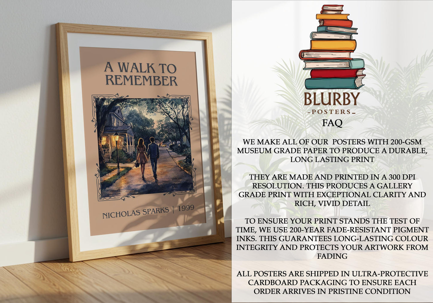 A Walk To Remember by Nicholas Sparks | Descriptive Book Poster | Minimalist