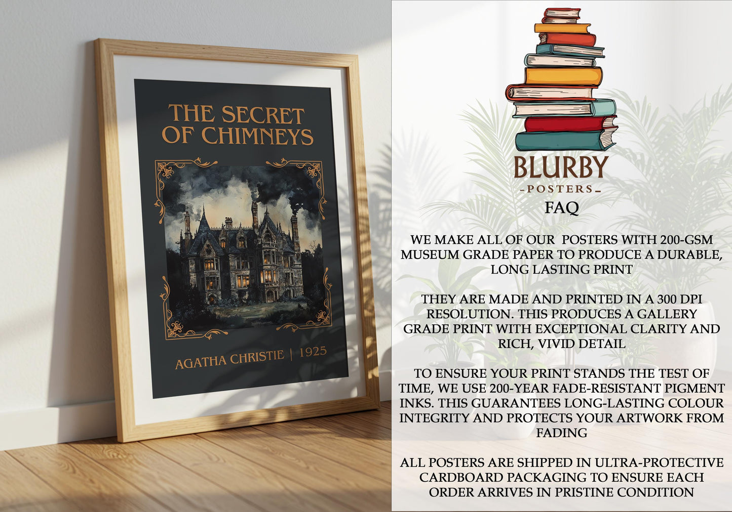 The Secret Of Chimneys by Agatha Christie | Descriptive Book Poster | Minimalist
