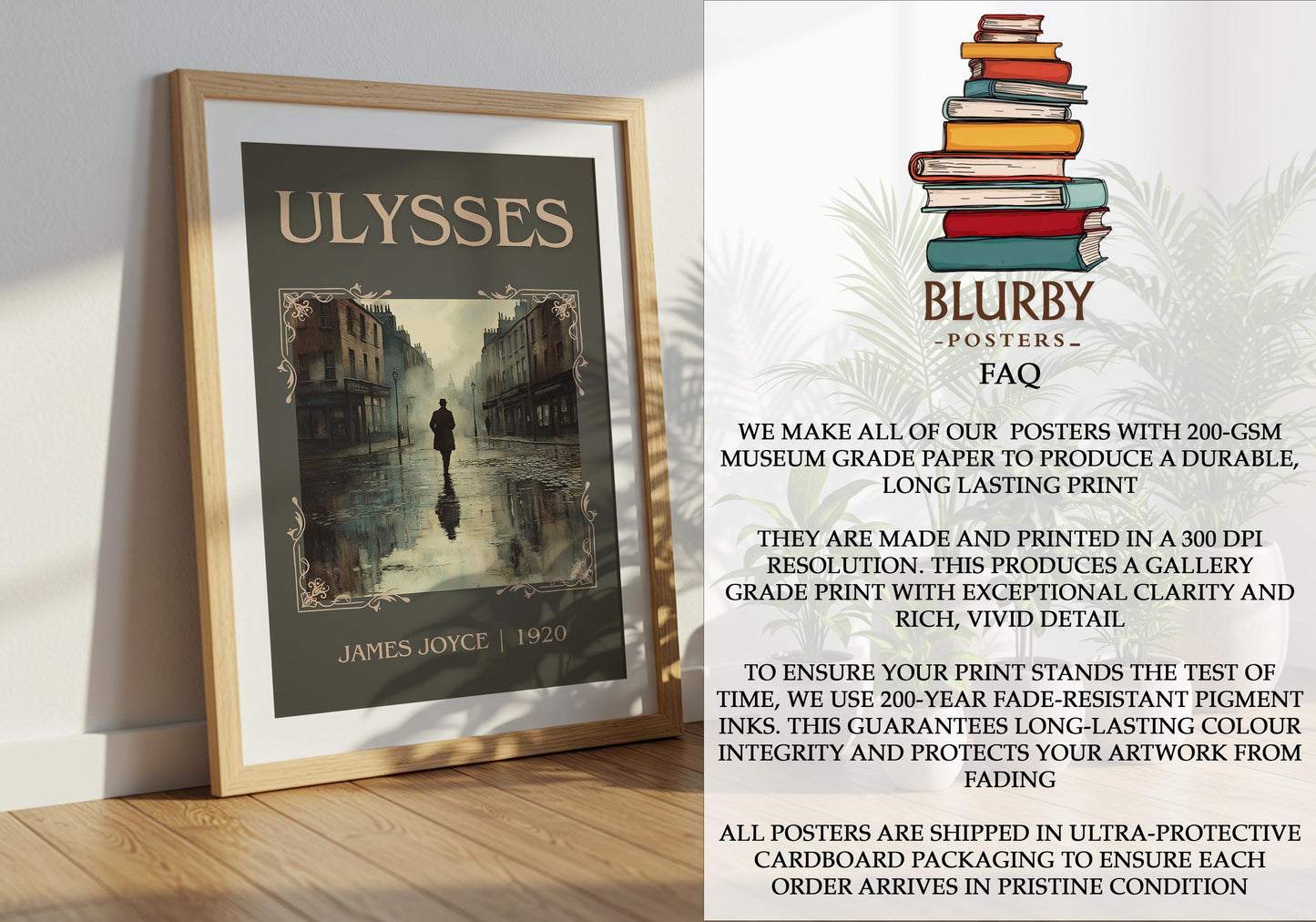 Ulysses by James Joyce | Descriptive Book Poster | Minimalist