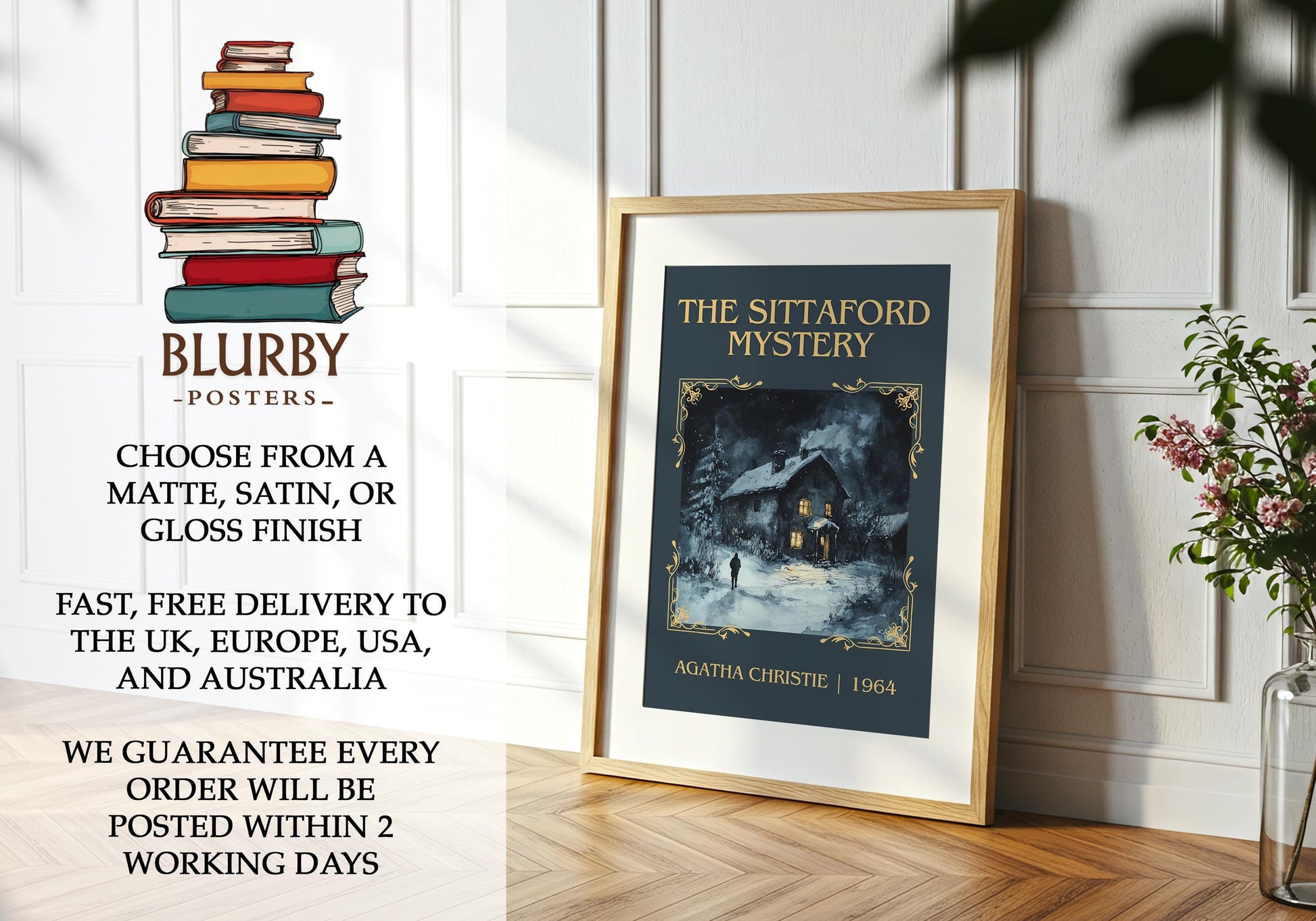 The Sittaford Mystery by Agatha Christie | Descriptive Book Poster | Minimalist