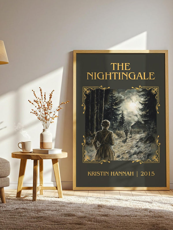 The Nightingale classic book art print paper finish options – matte satin gloss