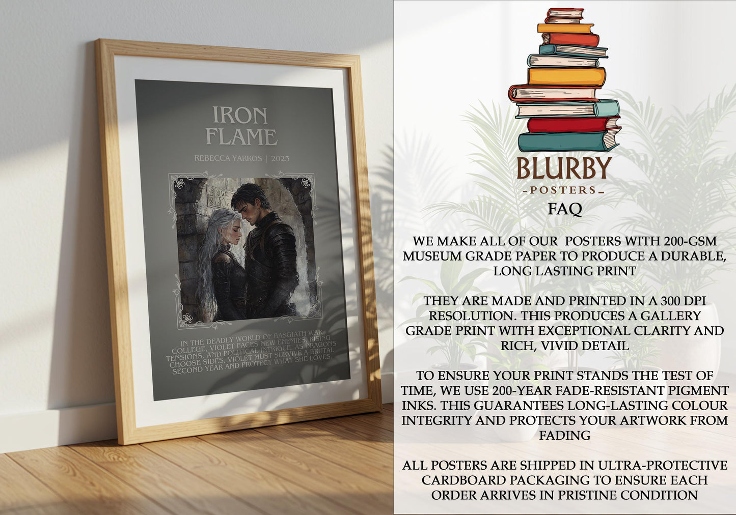Iron Flame by Rebecca Yarros | Descriptive Book Poster | Blurby