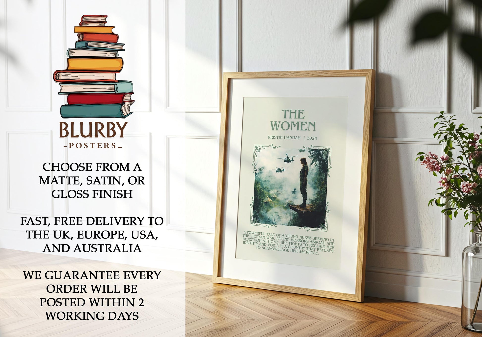 The Women by Kristin Hannah | Descriptive Book Poster | Blurby