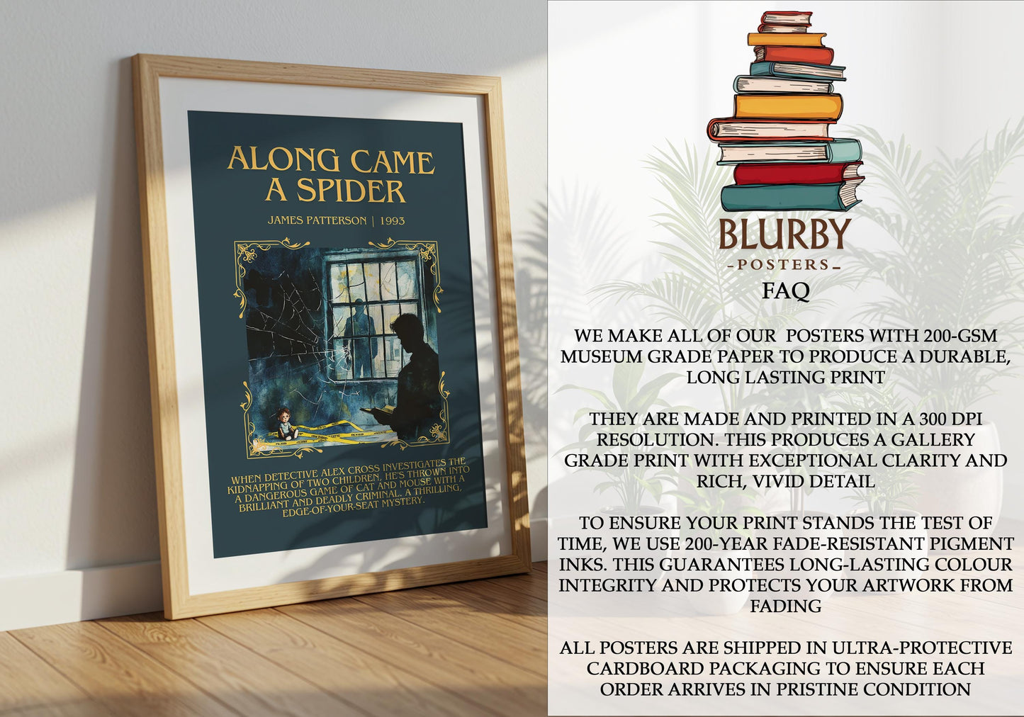 Along Came A Spider by James Patterson | Descriptive Book Poster | Blurby